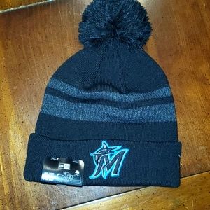 MLB Marlins pom pom hat unisex
